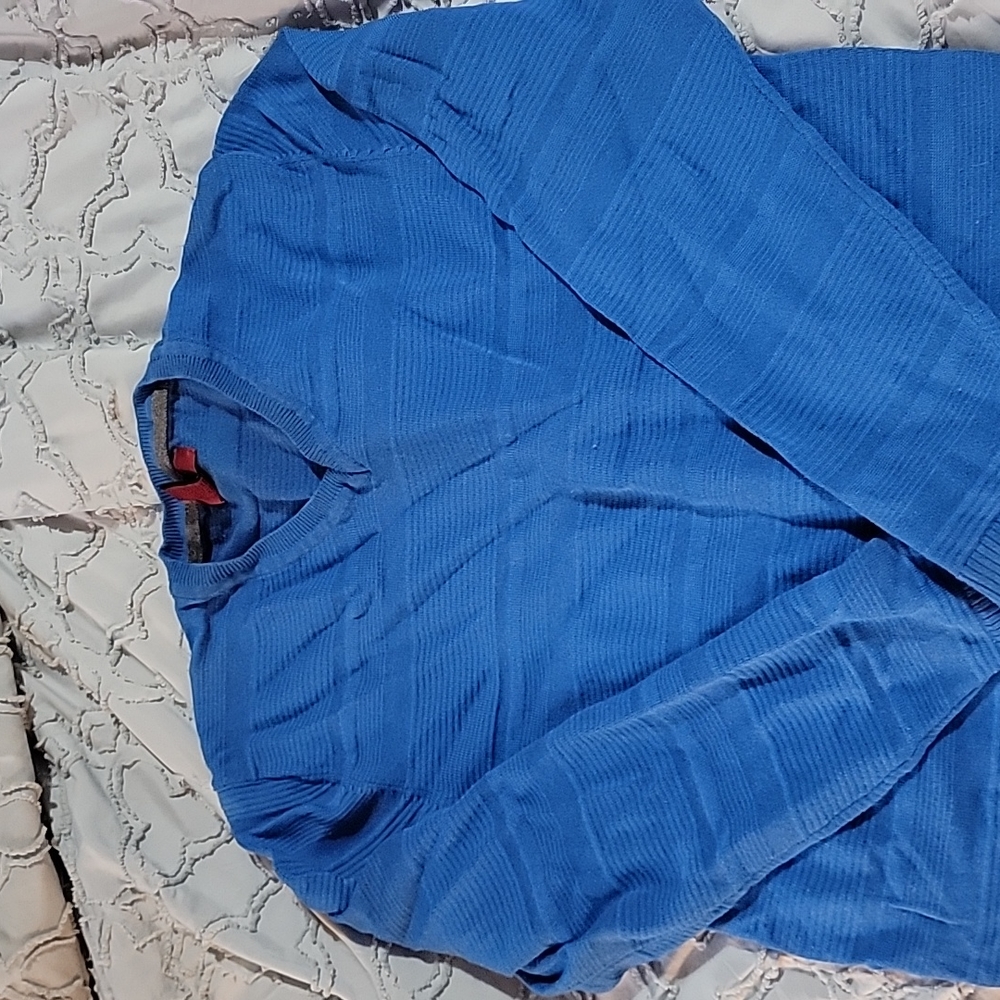 Men's blue pullover light sweater